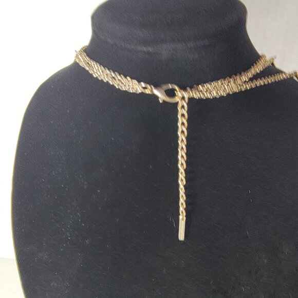 Saks Fifth Avenue Gold Statement Layered Oval Link Statement 20" Necklace - Picture 4 of 5